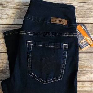 Jag High Rise Straight Leg Pull-On Jeans Darl Blue Size 6/28